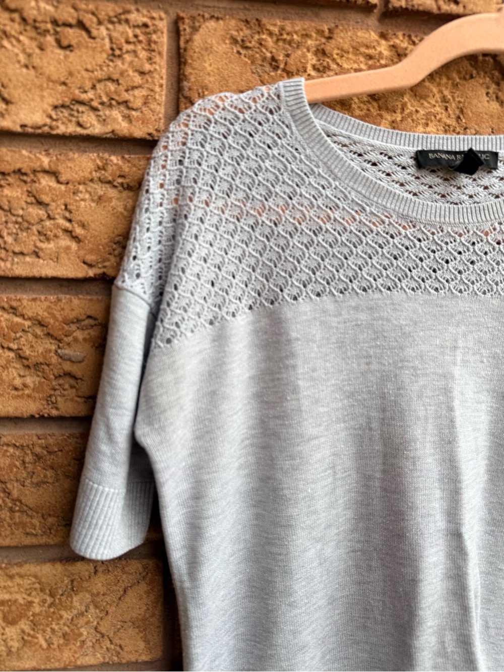 🌿10/$25 • Banana Republic Crochet Short Sleeve Sweater - Picture 2 of 4